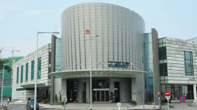 澳門特別行政區立法議會大樓全景。