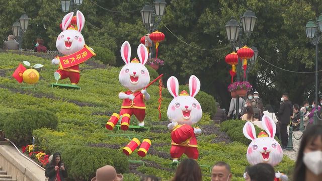 澳門多旅遊景點增設兔子元素迎新年引遊客排隊「打卡」 – TVB